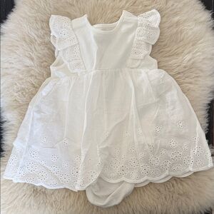 H&M White Eyelet baby Dress Easter